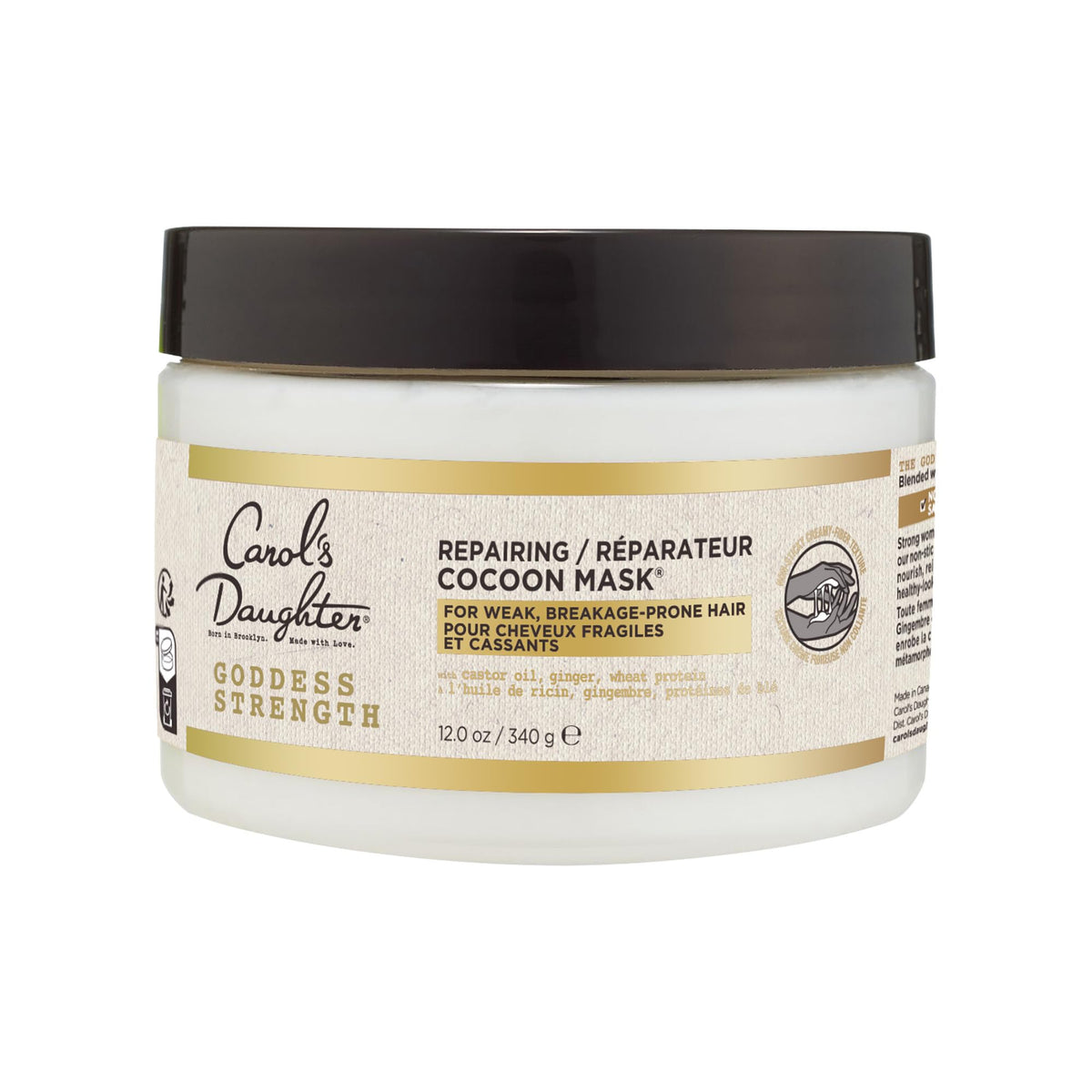 Carol'S Daughter Goddess Strength Hair Mask, 12 Oz - Hydrating Treatment For Curly & Coily Hair