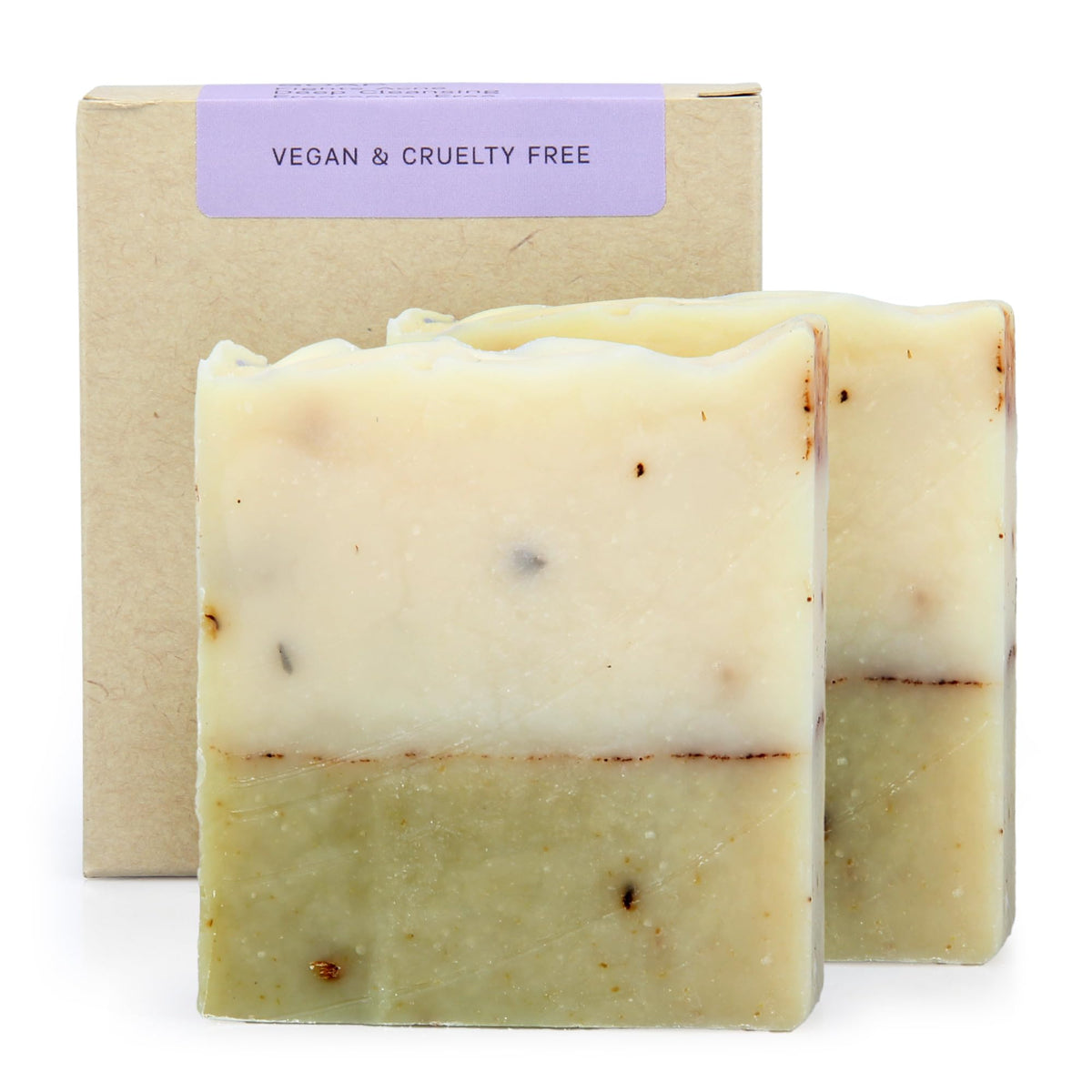 Authentic Bath & Soap Lavender Soap Bars (2Pk) - Organic, Vegan, Cruelty-Free, 4.2