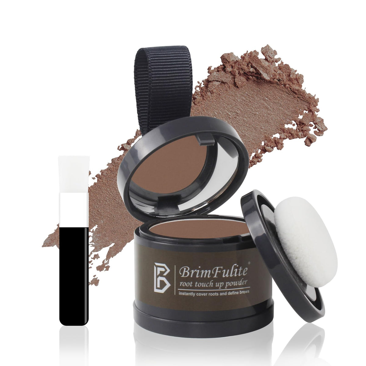 Brimfulite Hair Root Touch Up Powder, Auburn Gray Hair Cover, Windproof, 0.14 Oz.