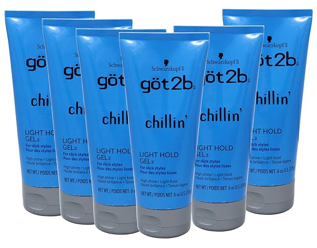 Got2B Chillin Gel Light Hold, 6 Ounce, Pack Of 6 - Hair Styling Gel For Flexible Hold