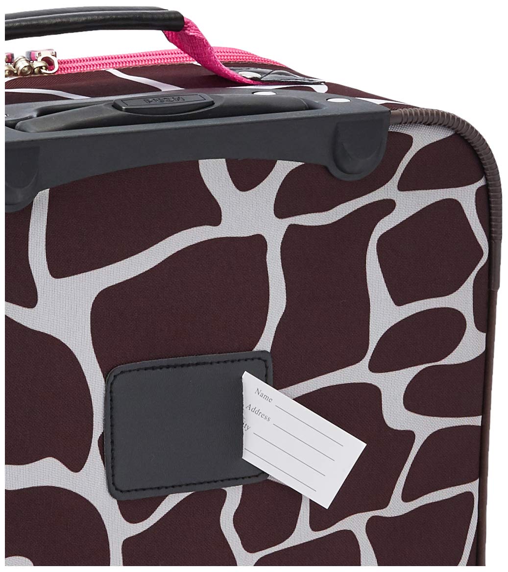 Rockland Pink Giraffe 2-Piece Expandable Softside Luggage Set (14/19)