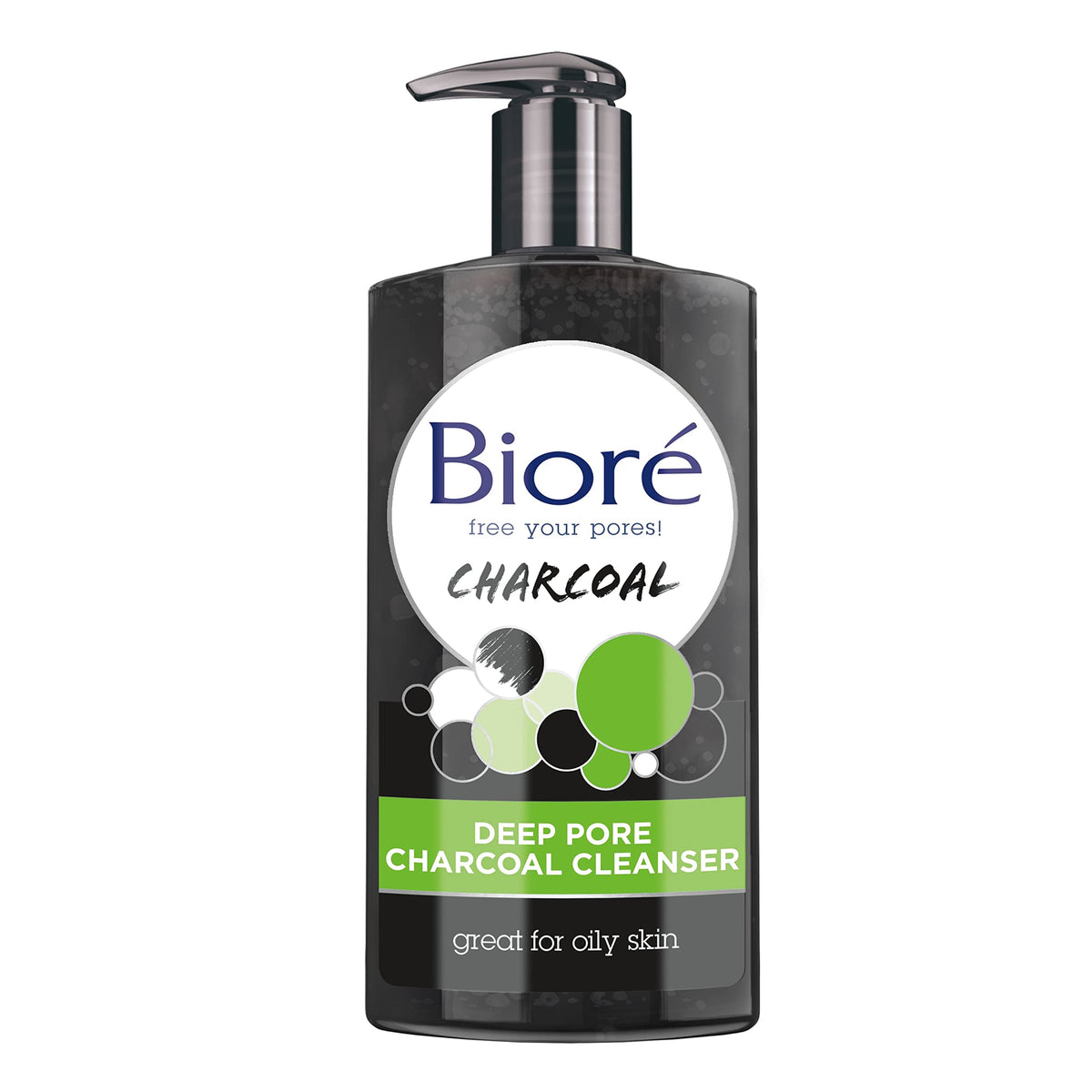 Bioré Deep Pore Charcoal Daily Face Wash, 6.77 Fl Oz - Cleans Dirt & Makeup From Oily Skin