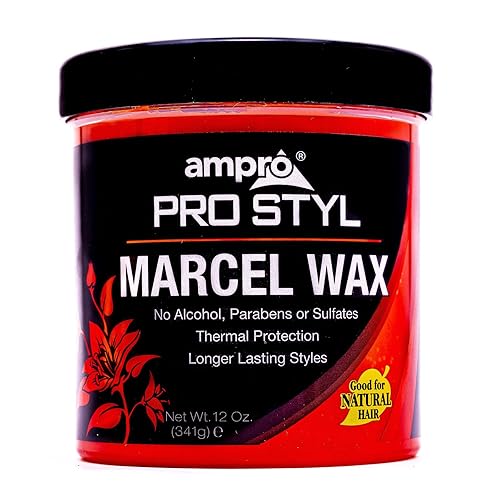 Ampro Marcel Wax 12 Oz - Long Lasting Hold, Unscented, Alcohol & Paraben Free, Easy Rinse