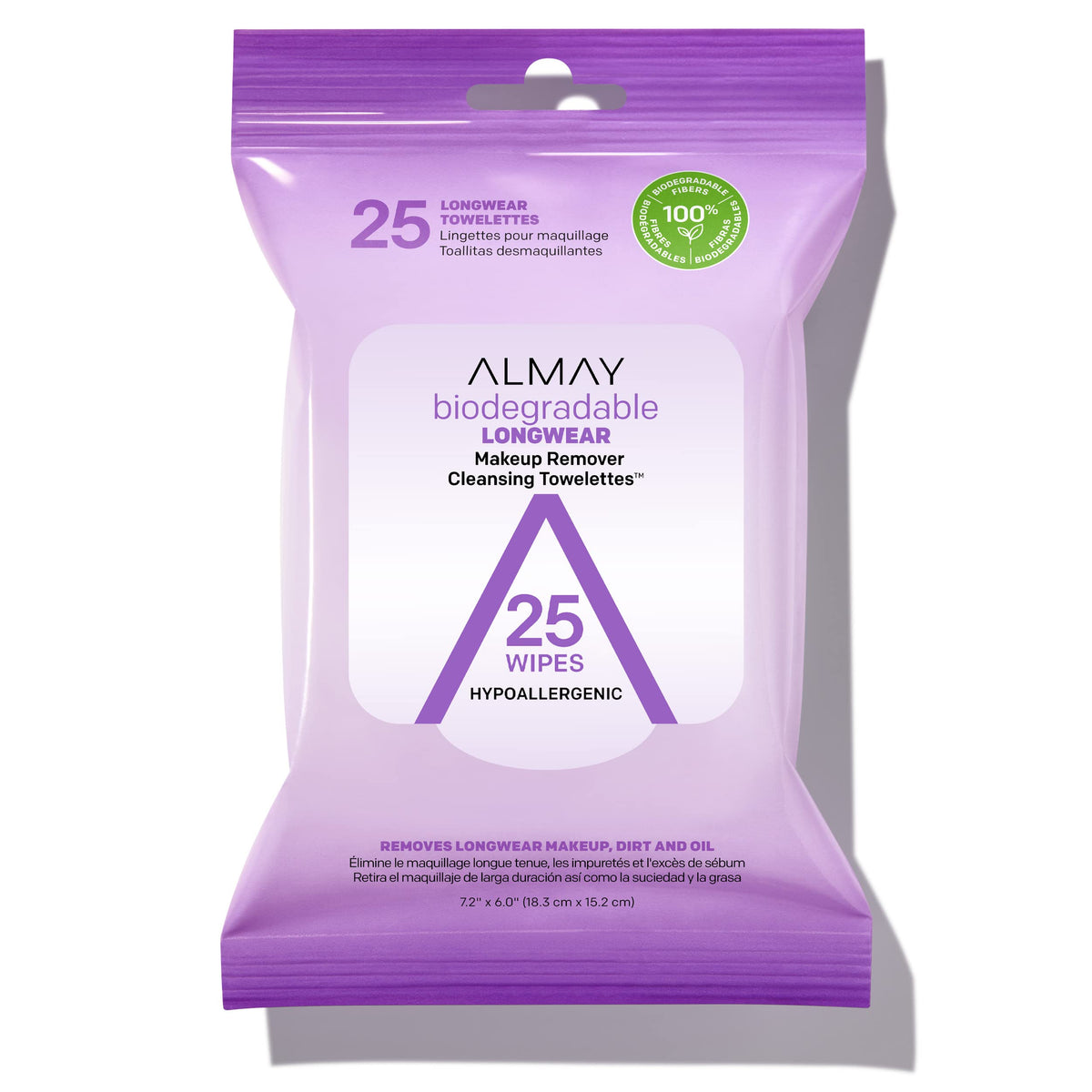 Almay Face Makeup Remover Wipes, Waterproof & Hypoallergenic, 25 Count, Fragrance Free