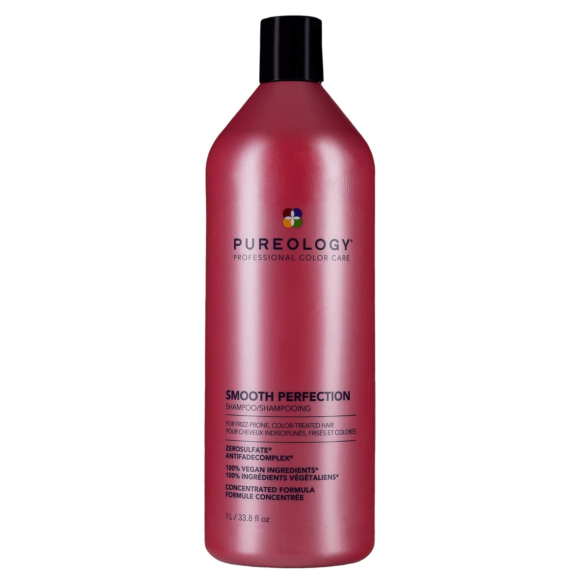 Pureology Smooth Perfection Shampoo For Frizzy, Color-Treated Hair, Sulfate-Free, Vegan, 33.8 Fl