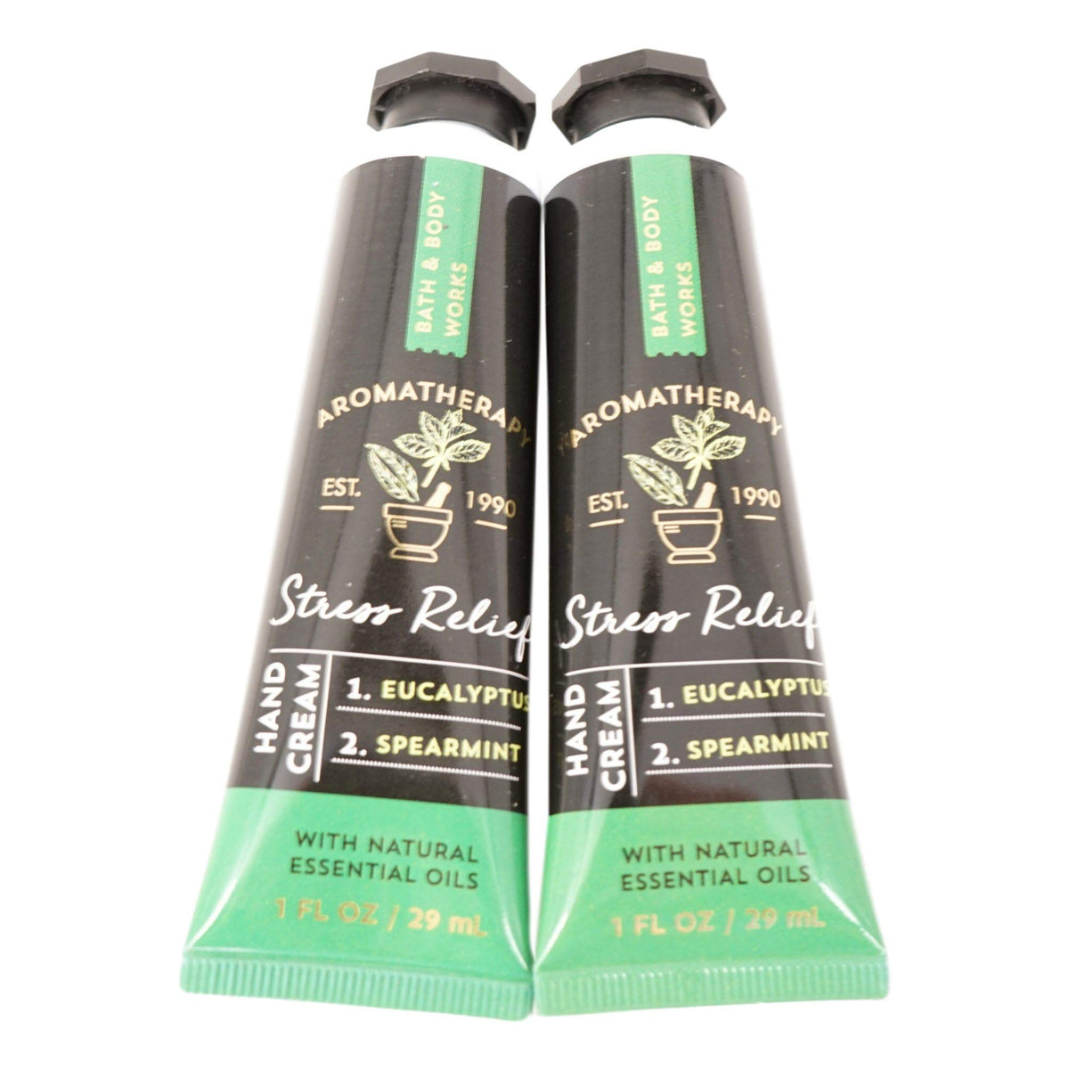 Bath & Body Works Aromatherapy Stress Relief Eucalyptus Spearmint Hand Cream 2 Pack - 2 Fl Oz