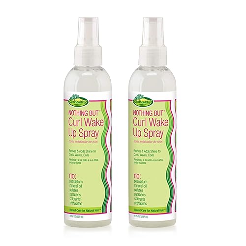 Nothing But Wake Up Spray - Sulfate-Free Curl Definer & Refresher For Natural Curls, 8 Oz (2-Pack