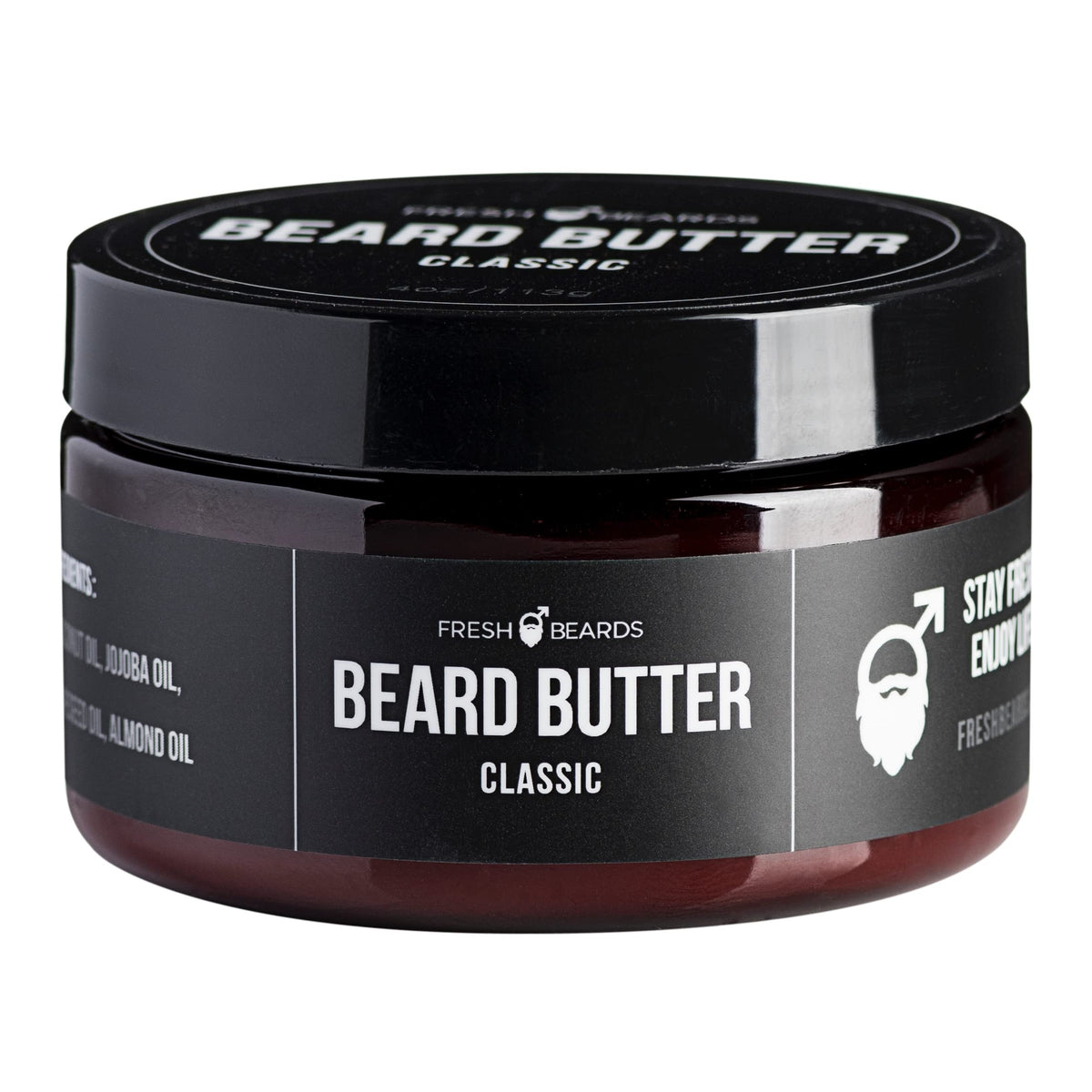 Fresh Beards Classic Beard Butter - 4 Oz Natural Conditioner For Beard Growth & Softening