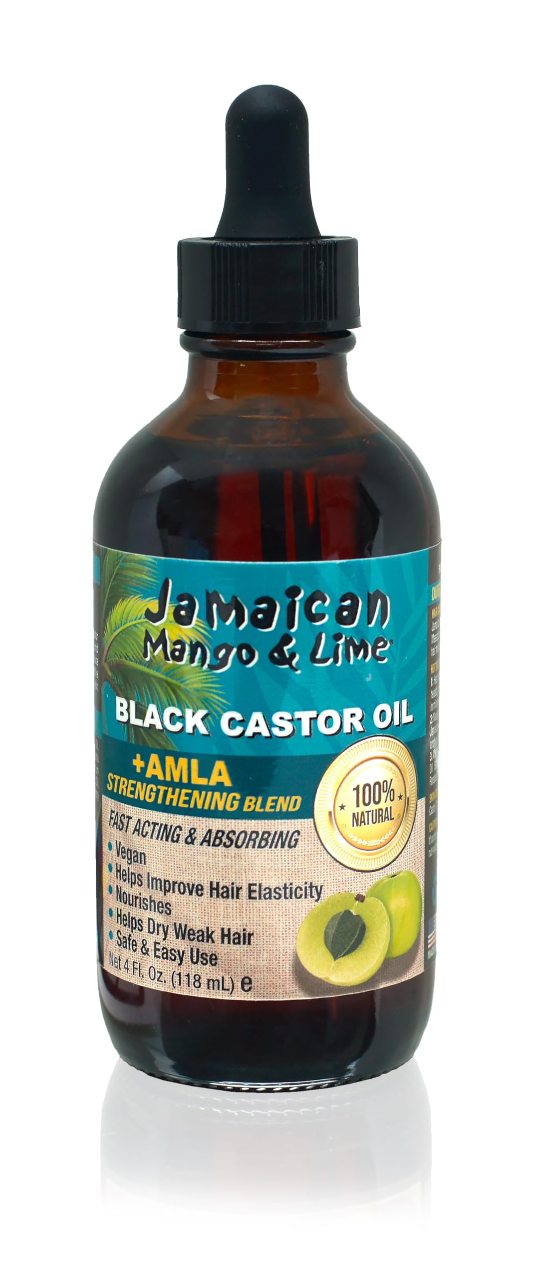 Jamaican Mango & Lime Black Castor Oil Amla, 4Oz - Nourishing Hair & Scalp Treatment