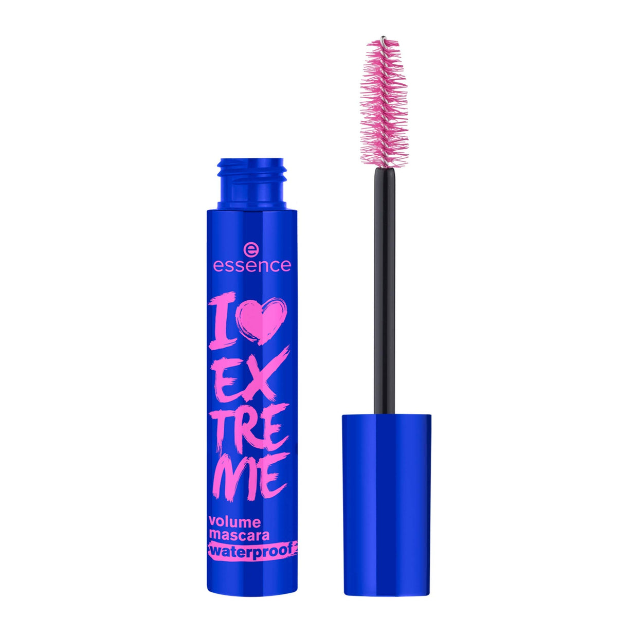 essence I Love Extreme Volume Waterproof Mascara - Paraben Free, Cruelty Free, Black, 1 Count