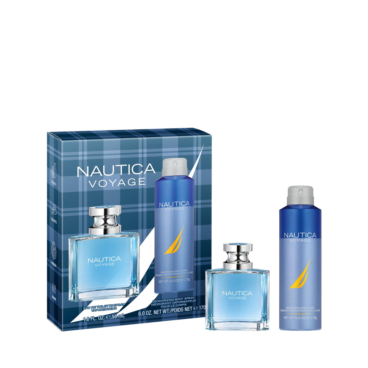 Nautica Voyage Gift Set: Eau De Toilette & Deo Spray, Long Lasting Men'S Fragrance, 3.8 Fl Oz