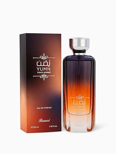 Rasasi Yumn Perfume for Men, 100 ml - Long-lasting Fragrance, Elegant Scent, Ideal Gift for Him, 3.38 Fl Oz