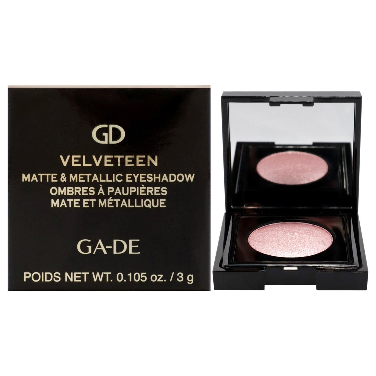 Ga-De Metallic Eyeshadow Mono 223 - Shimmer Cranberry, Silky Soft, 0.11 Oz