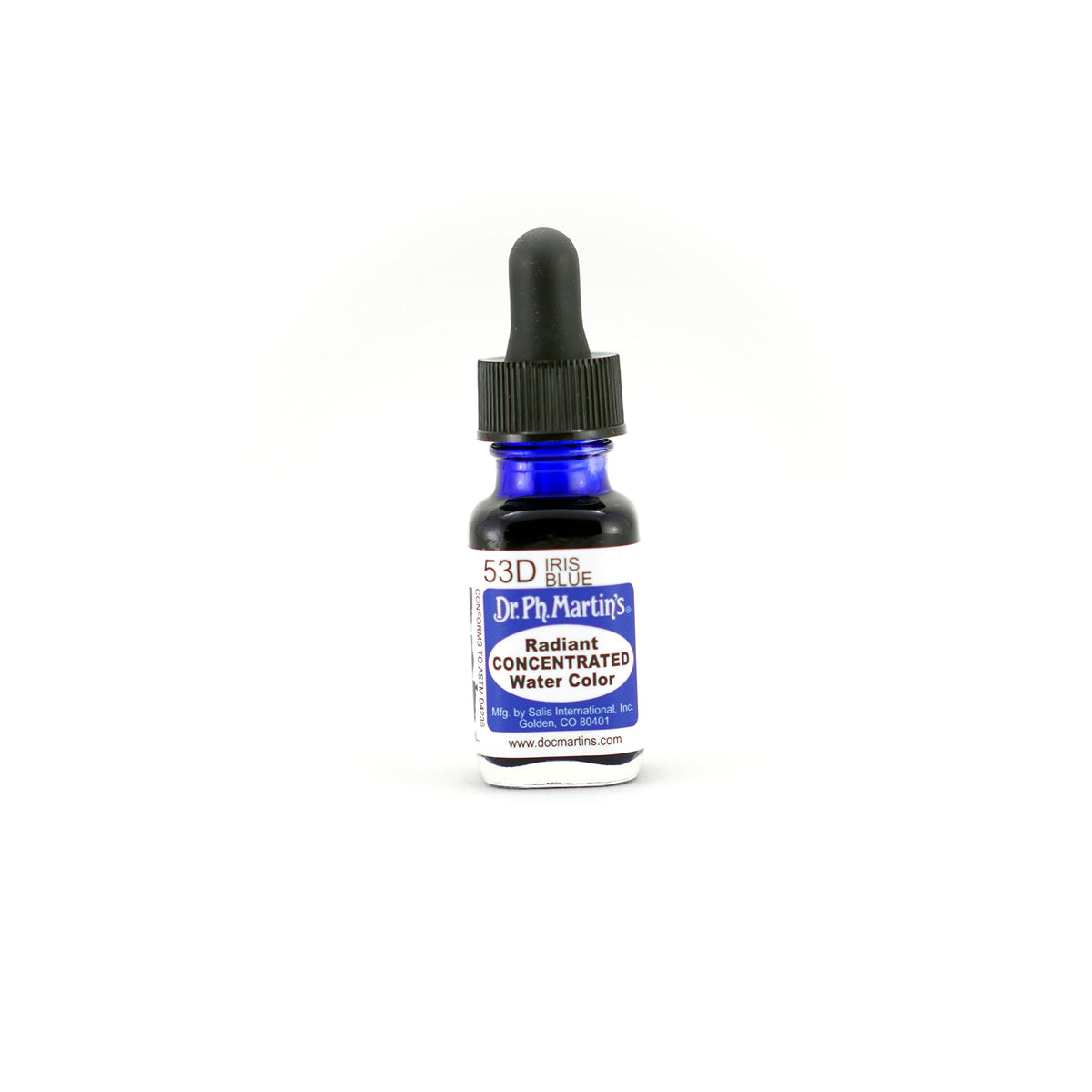 Dr. Ph. Martin'S Radiant Water Color 0.5 Oz - Iris Blue, Concentrated Art Paint