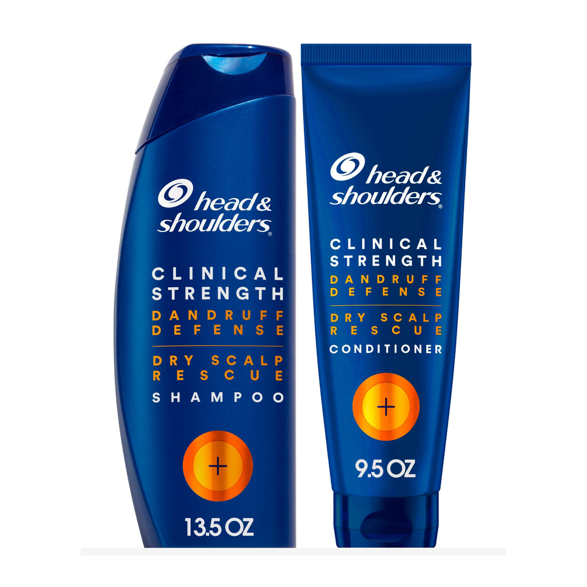 Head & Shoulders Clinical Strength Dandruff Shampoo & Conditioner Set, 2 Pack, 100% Flake Protection