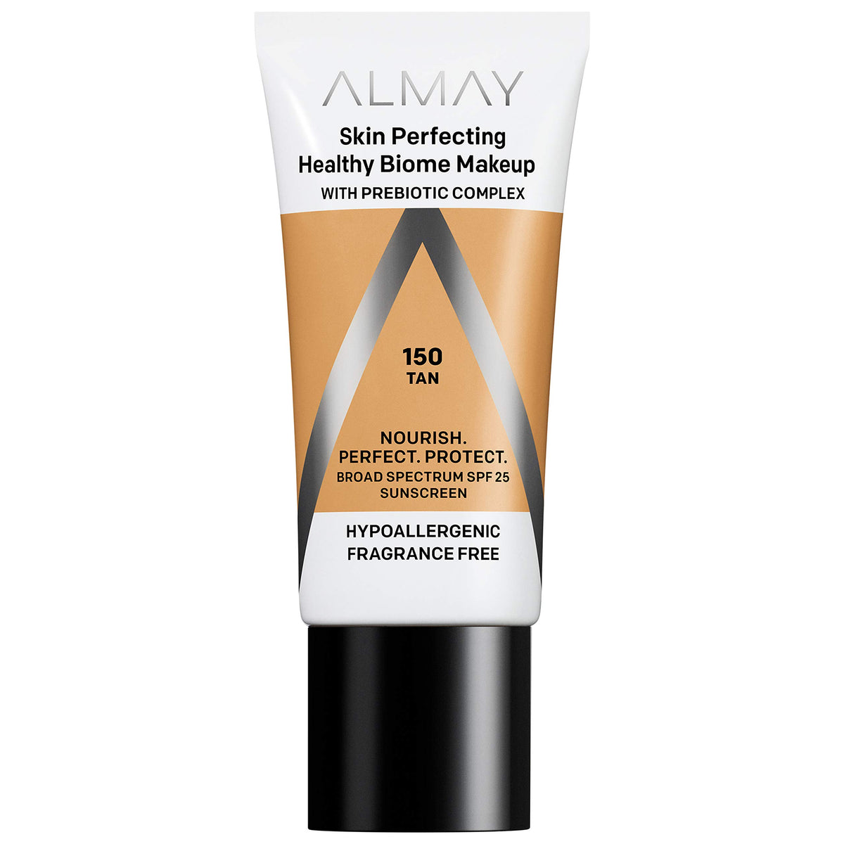 Almay Skin Perfecting Foundation Makeup Spf 25, 150 Tan, Hypoallergenic, 1 Fl Oz