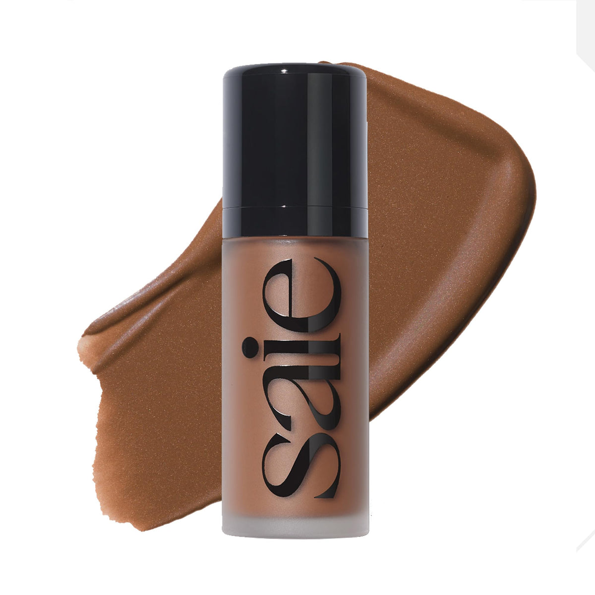 Saie Dew Bronze Liquid Bronzer & Contour, 0.4 Oz - Soft-Focus, Nourishing, Plant-Derived