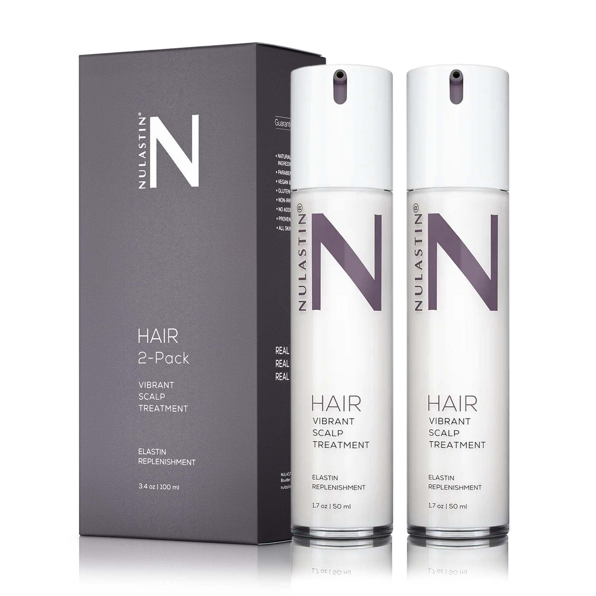 Nulastin Hair Serum - Scalp Treatment For Thinning Hair, Keratin & Peptides, 2 Pack, 1.