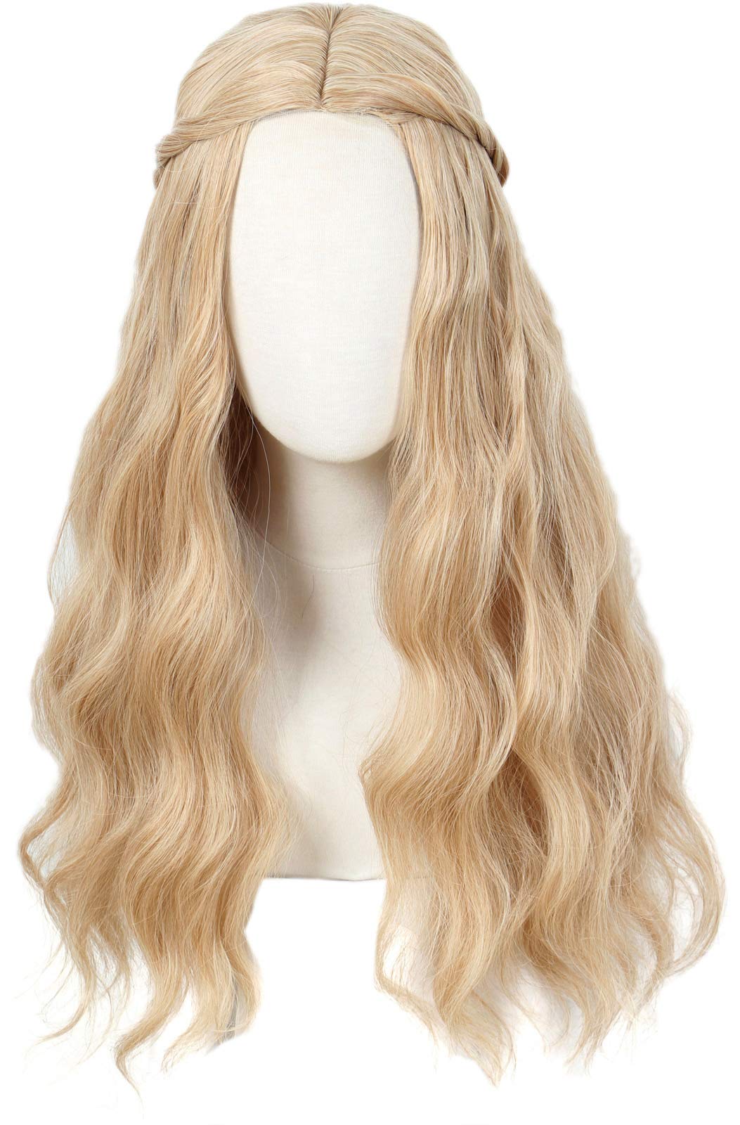 Linfairy 70S Long Blonde Wavy Wig For Women - Hippie Halloween Cosplay Party Costume