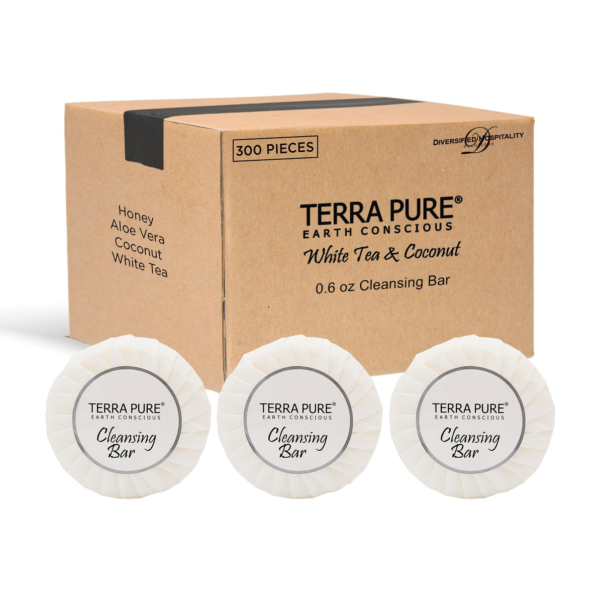 Terra Pure White Tea & Coconut Soap - Travel Size, 0.6Oz, Bulk Set Of 300 For Airbnb Essentials