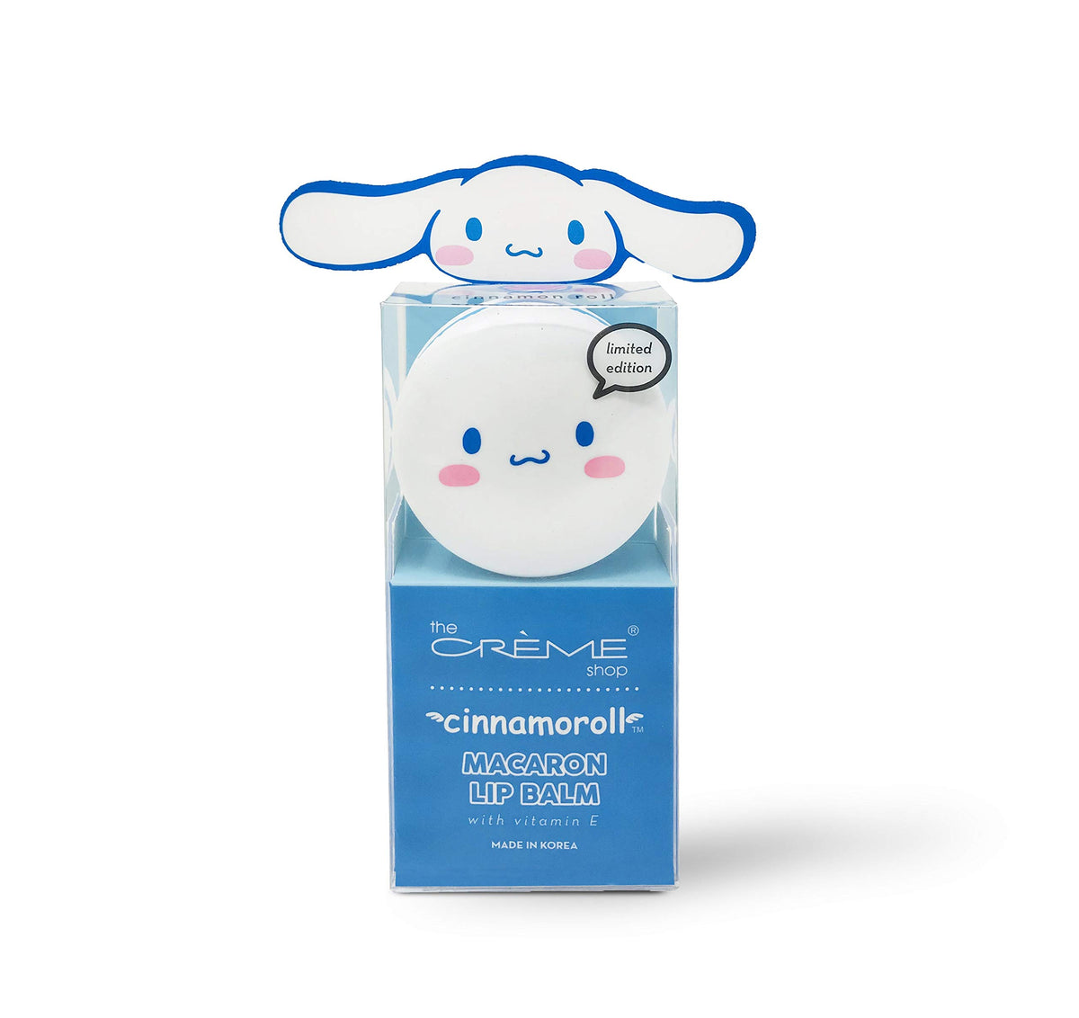 The Crème Shop Hello Kitty Macaron Lip Balm - Cinnamoroll, Portable Soothing, Korean Scented