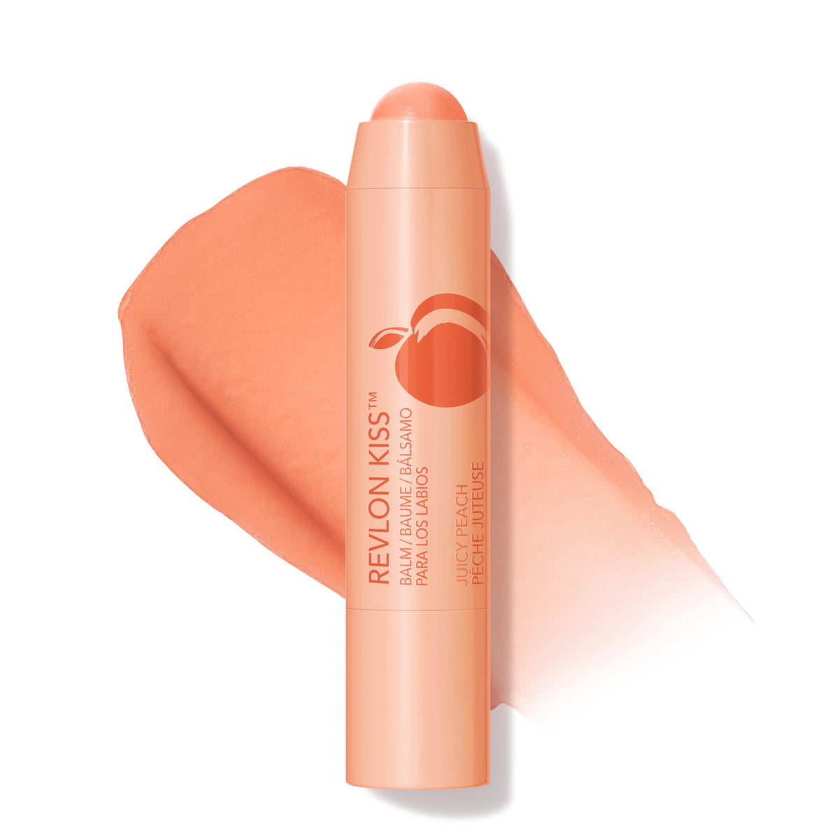 Revlon Kiss Tinted Lip Balm Spf 20, Juicy Peach, Hydrating With Natural Fruit Oils, 0.09 Oz