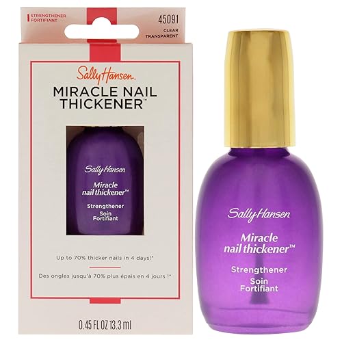 Sally Hansen Miracle Nail Thickener With Calcium & Ceramic Gel - Nail Strengthener 0.45 Fl Oz