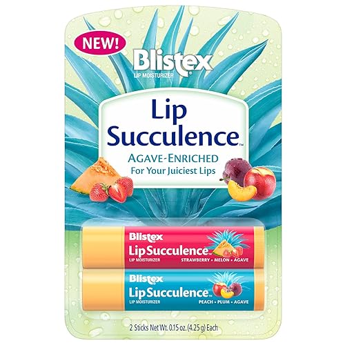 Blistex Lip Balm 2-Count - Hydrating Agave-Enriched Moisturizer, Clear, 0.15 Oz Each