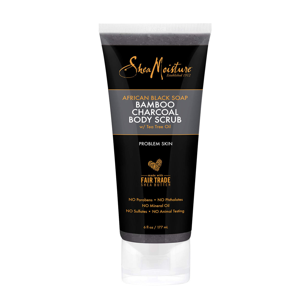 Sheamoisture African Black Soap Bamboo Charcoal Body Scrub Exfoliate 6 Oz