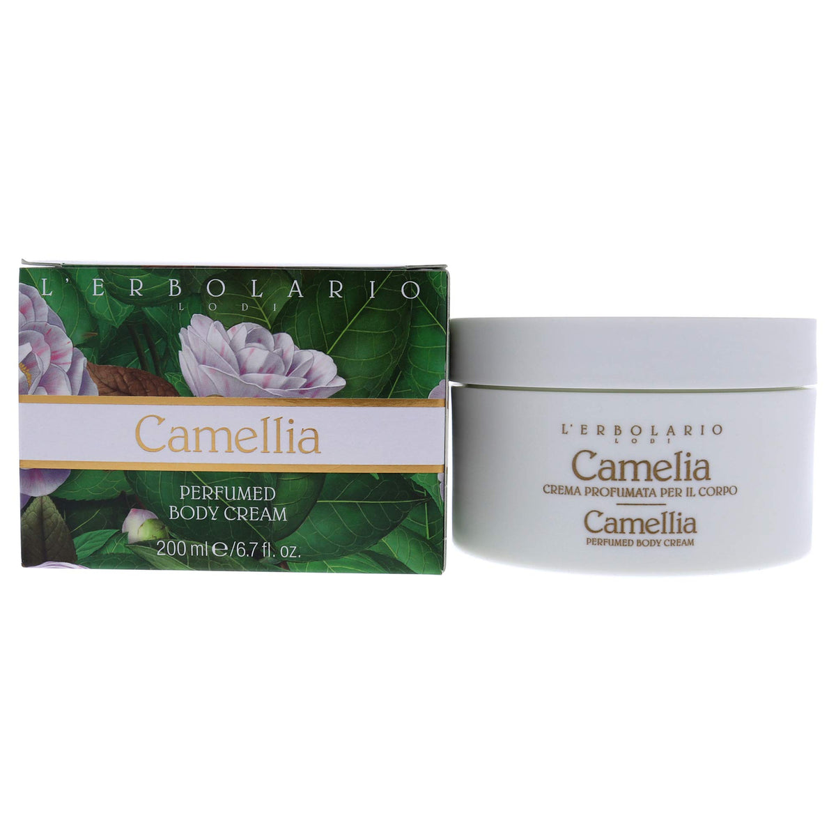 LErbolario camellia Perfumed Body cream  Rich  Velvety Texture  Blends Readily With The Skin  Intense Hydration  Nourishes A