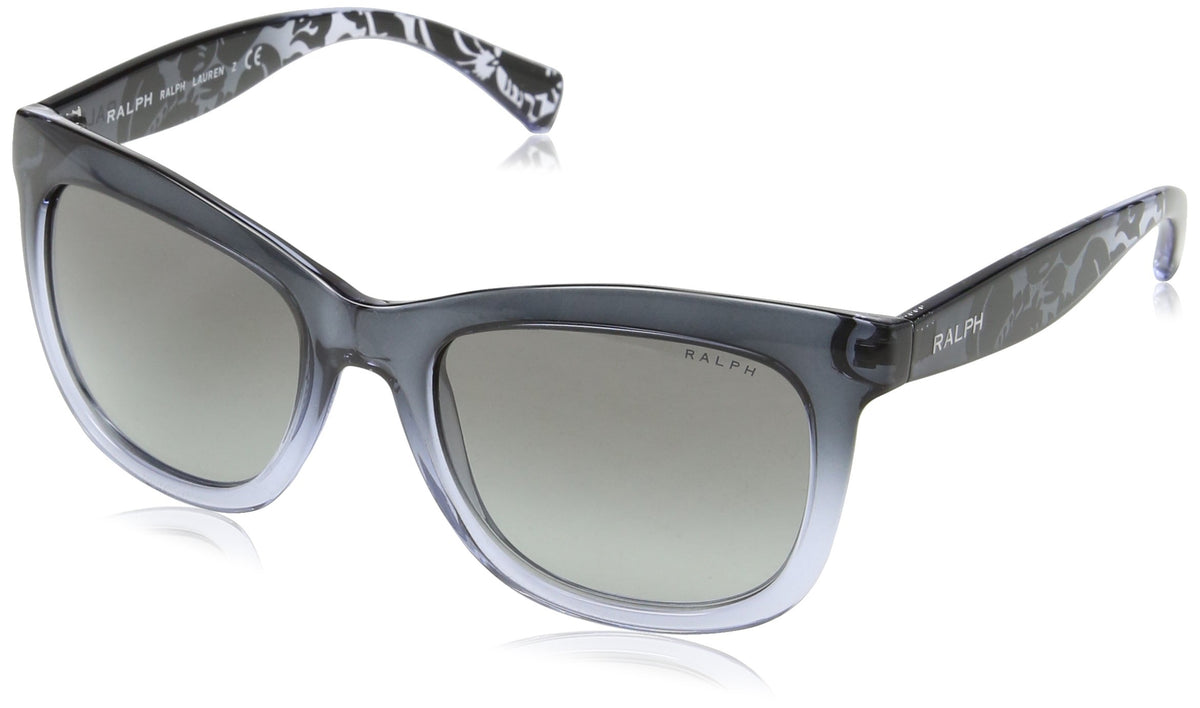 Ralph By Ralph Lauren Women'S Rectangular Sunglasses, Black/Grey Gradient, 50Mm