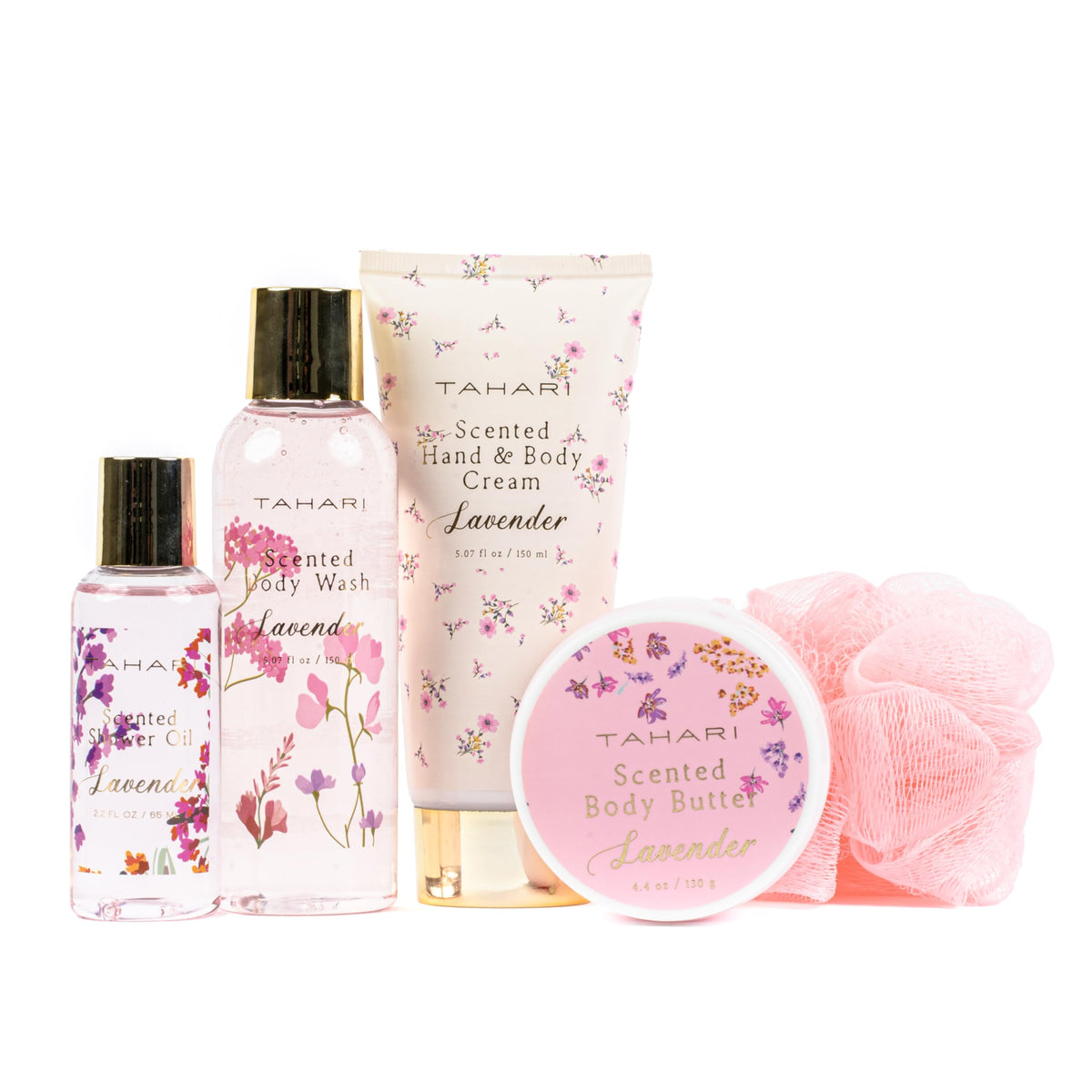 Votum Lavender Spa Gift Set For Women - Scented Body Wash, Lotion & Body Butter, 4Pc Bath Kit