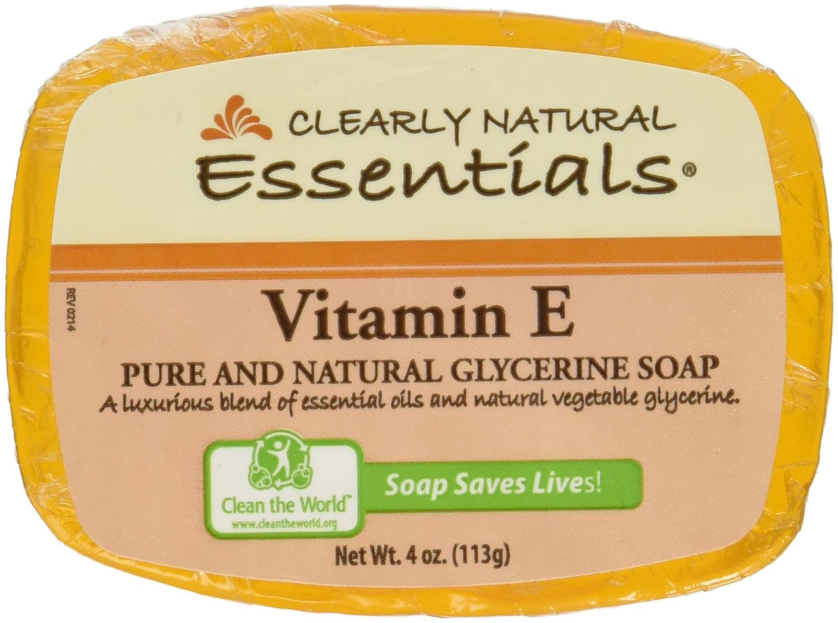 Clearly Natural Glycerine Bar Soap With Vitamin E, 4 Oz, 6 Pack - Moisturizing Cleanser