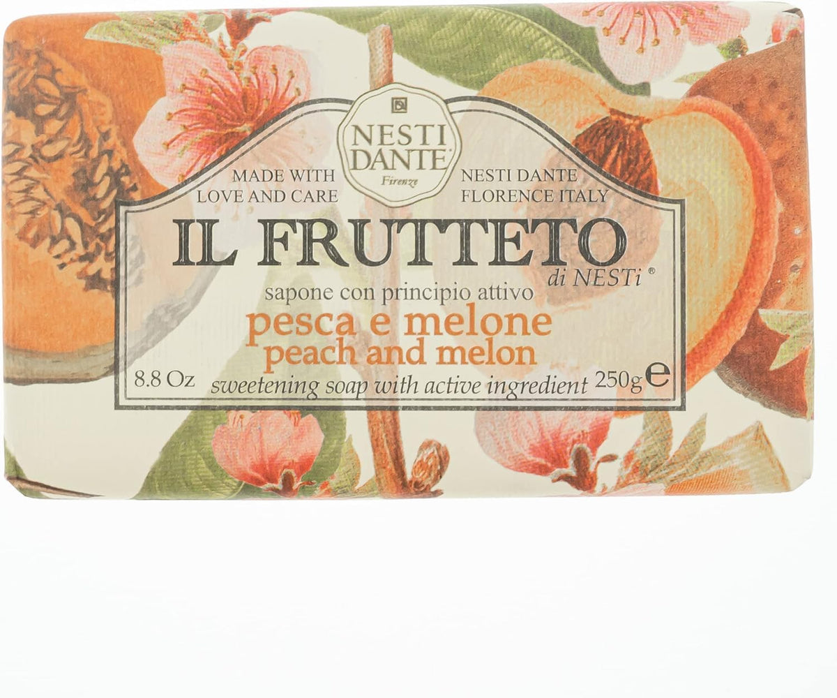 Nesti Dante Frutteto Sweetening Soap - Peach & Melon, 8.8Oz, Natural Moisturizing Cleanser