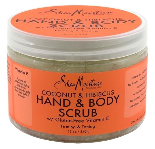 Sheamoisture Coconut & Hibiscus Hand & Body Scrub 12Oz Jar - 3 Pack