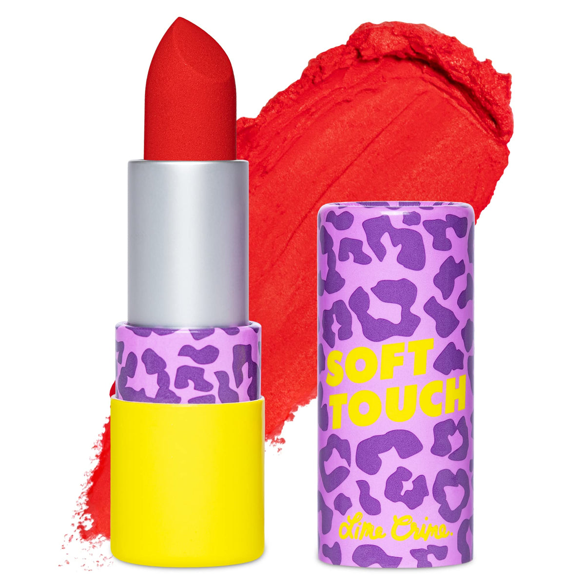 Lime Crime Soft Touch Matte Lipstick, Sunset Dance - Flirty Strawberry Red, Long-Lasting Formula