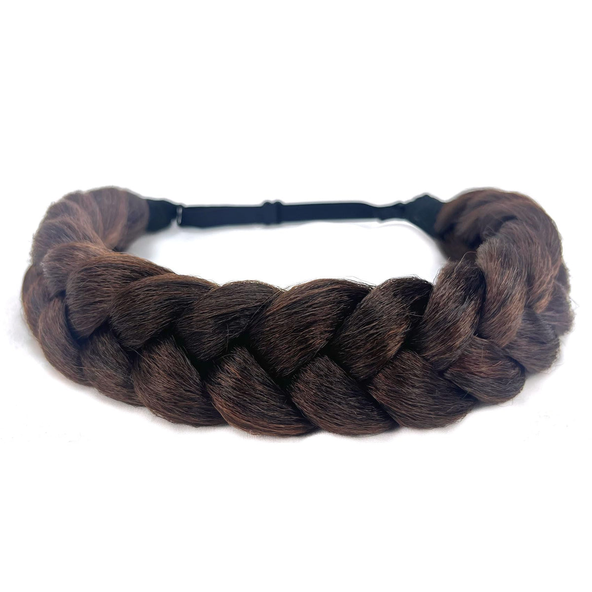 TOECWEGR Fluffy Braided Headband - 3 Strands Synthetic Hair, Wide Elastic Fashion Accessory