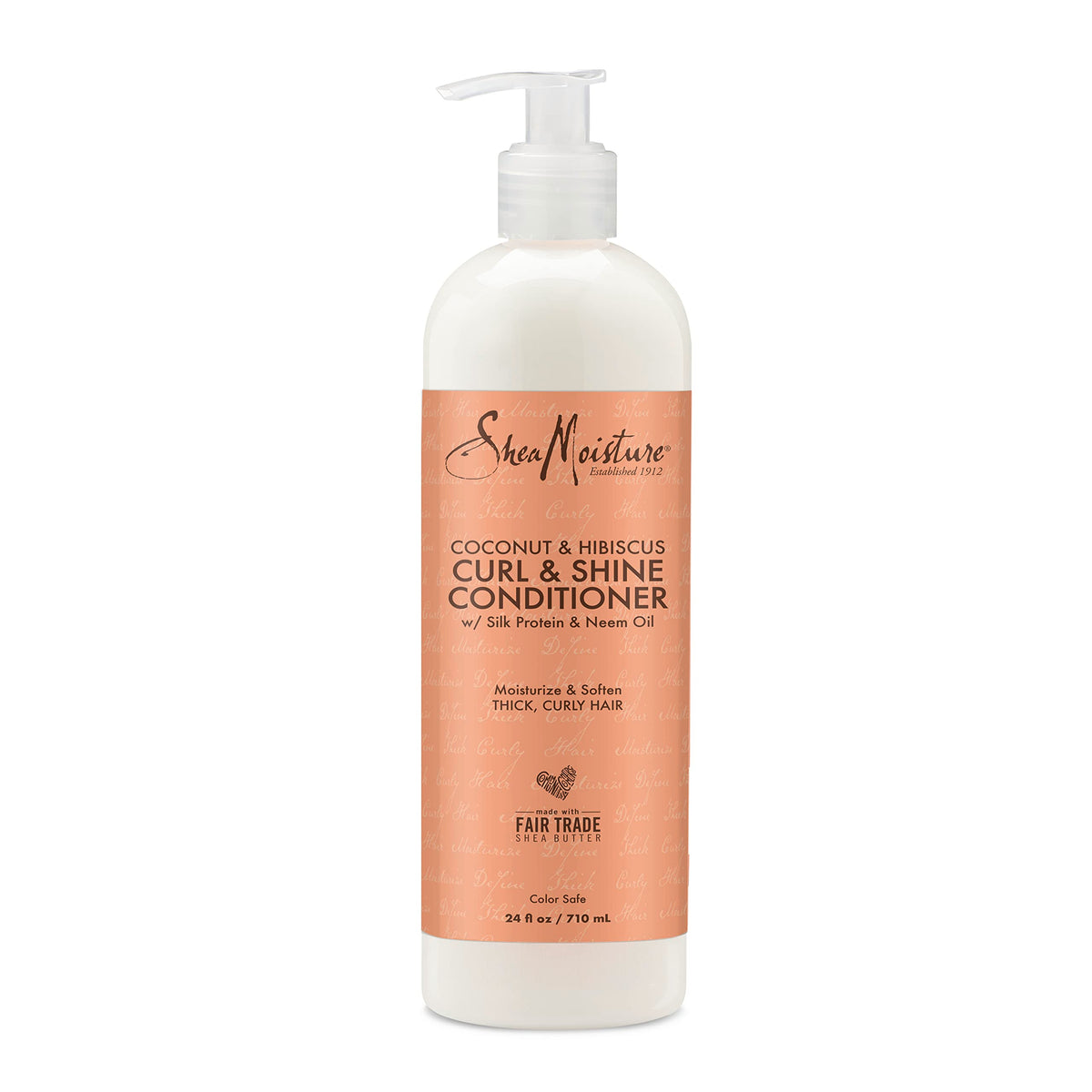 Sheamoisture Curl & Shine Conditioner, Coconut & Hibiscus, 24 Oz For Thick Curly Hair