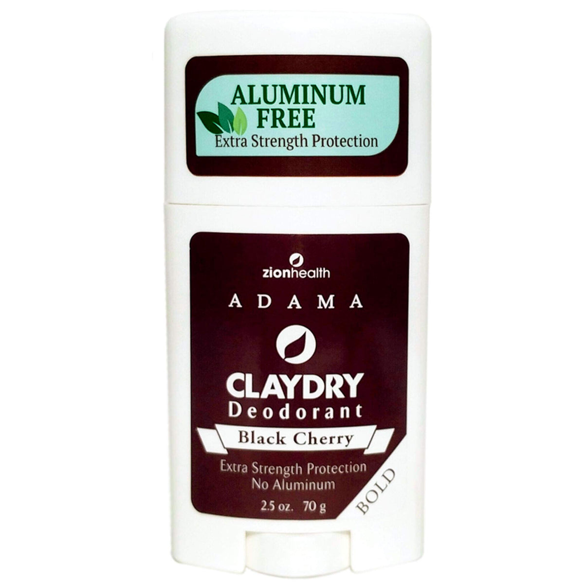 Adama Minerals Claydry Natural Deodorant - Black Cherry, Unisex, 2.8 Oz, Light Beige