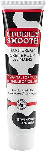 Udderly Smooth Hand Cream - 4 Ounce Moisturizer For Dry Skin, Non-Greasy Formula