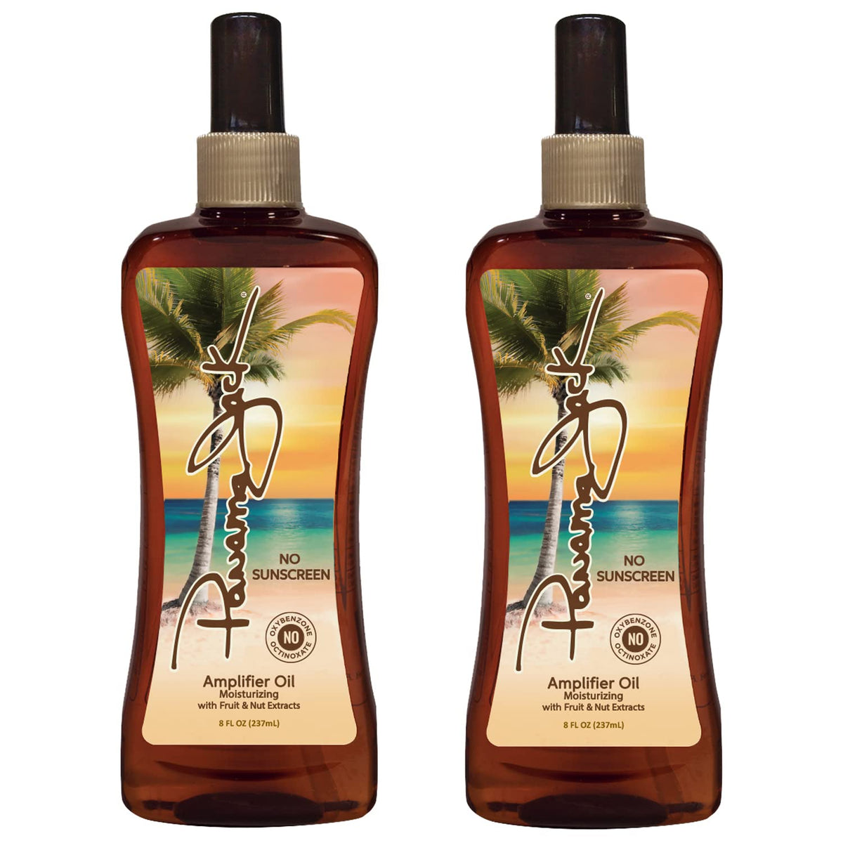 Panama Jack Amplifier Suntan Oil, Spf 0, Light Formula, Tropical Fragrance, 8 Fl Oz (Pack Of 