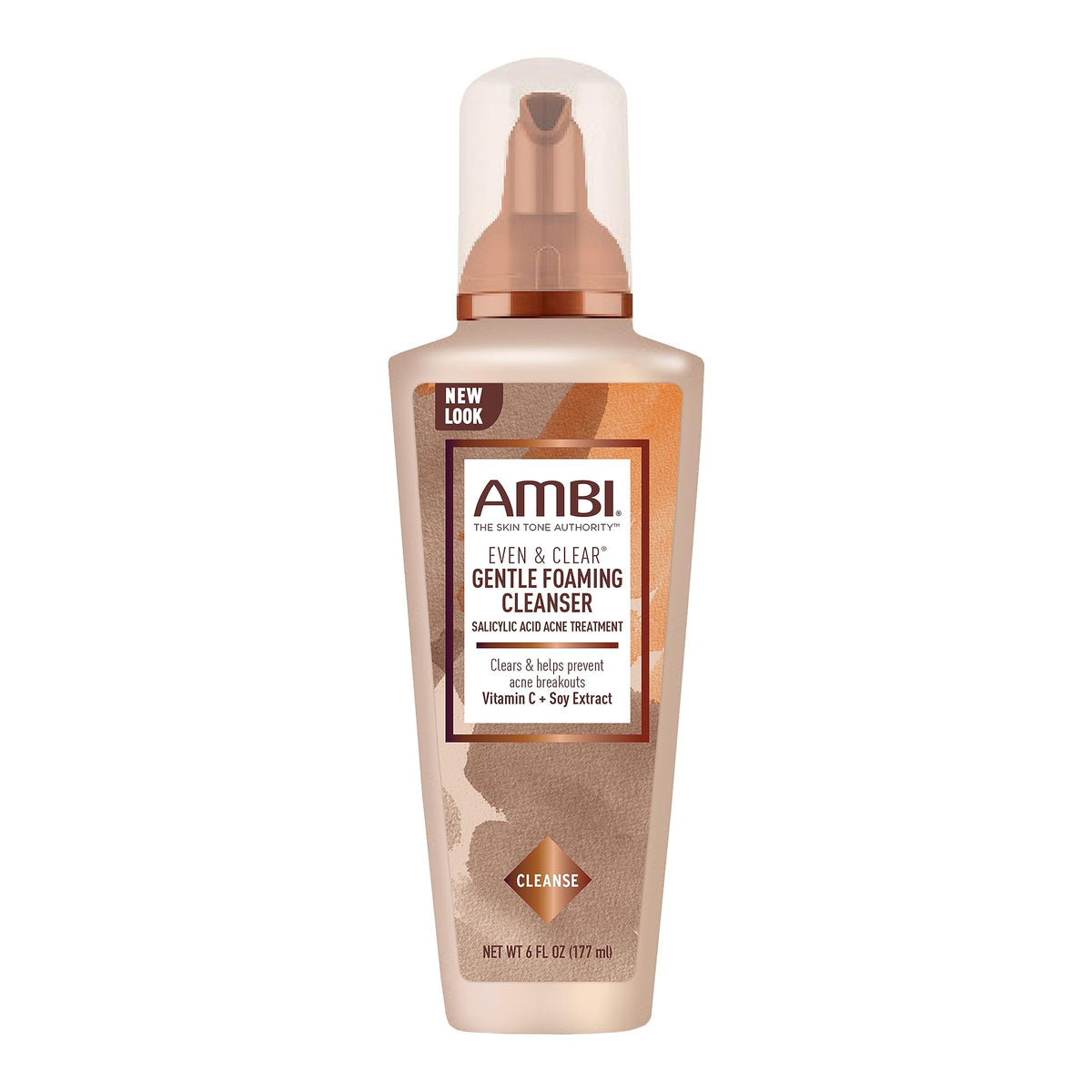 Ambi Even And Clear Foaming Cleanser With Salicylic Acid, 6 Fl Oz - Acne Treatment & Skin Improvement