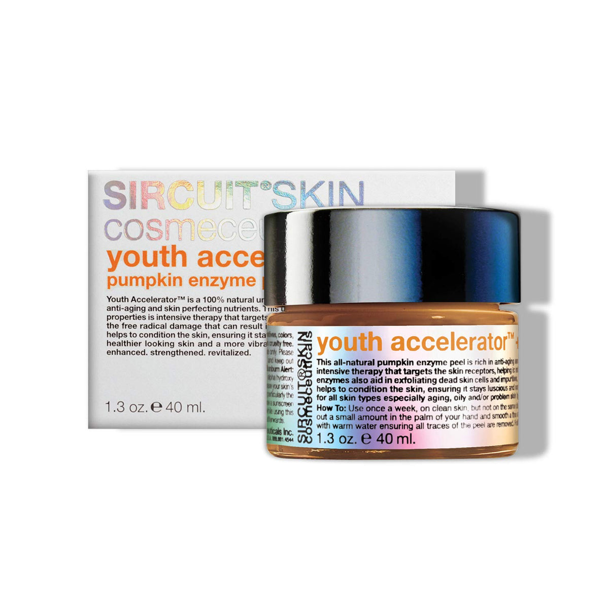 Sircuit Skin Youth Accelerator+ Pumpkin Enzyme Peel, Exfoliating Mask With Lactic Acid, 1.3 Oz