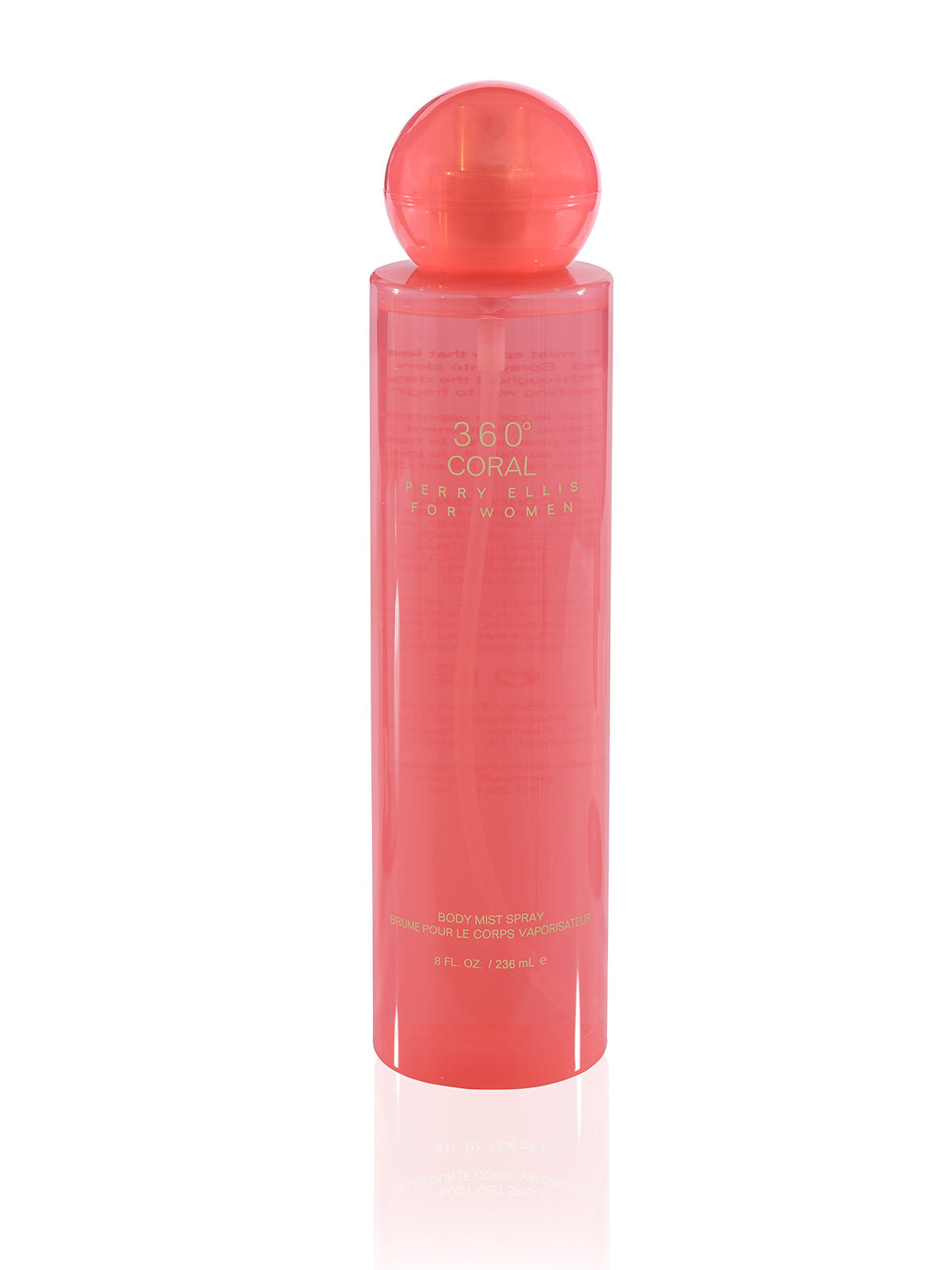 Perry Ellis 360 Coral Body Mist for Women, 8 Fl Oz - Clean Fragrance, Refreshing Scent, Perfect for Daily Use