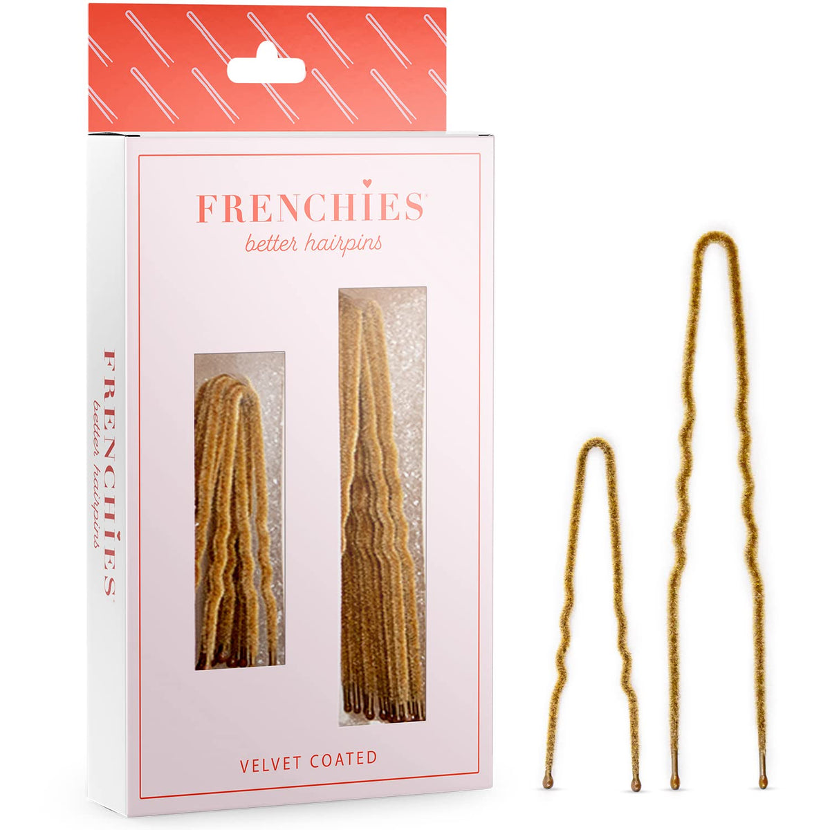 Frenchies Flocked Velvet French Twist Hair Pins - 20 Count, Blond, Ultra Soft for Updos & Weddings