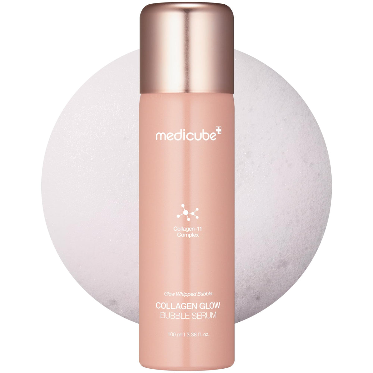 Medicube Collagen Glow Bubble Serum - 24H Glow & Lift, Fast-Absorbing Korean Skincare, 3.38Fl