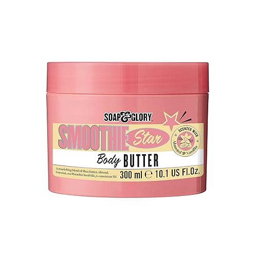 Soap & Glory Smoothie Star Body Butter, Vanilla & Almond, 300Ml - Moisturizing Cream For Dry Skin