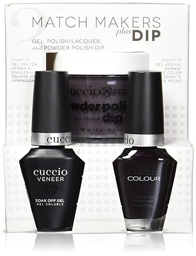 Cuccio Colour Matchmakers Nail Dip Kit - Romania After Dark - 3 Count Mani-Pedi Set