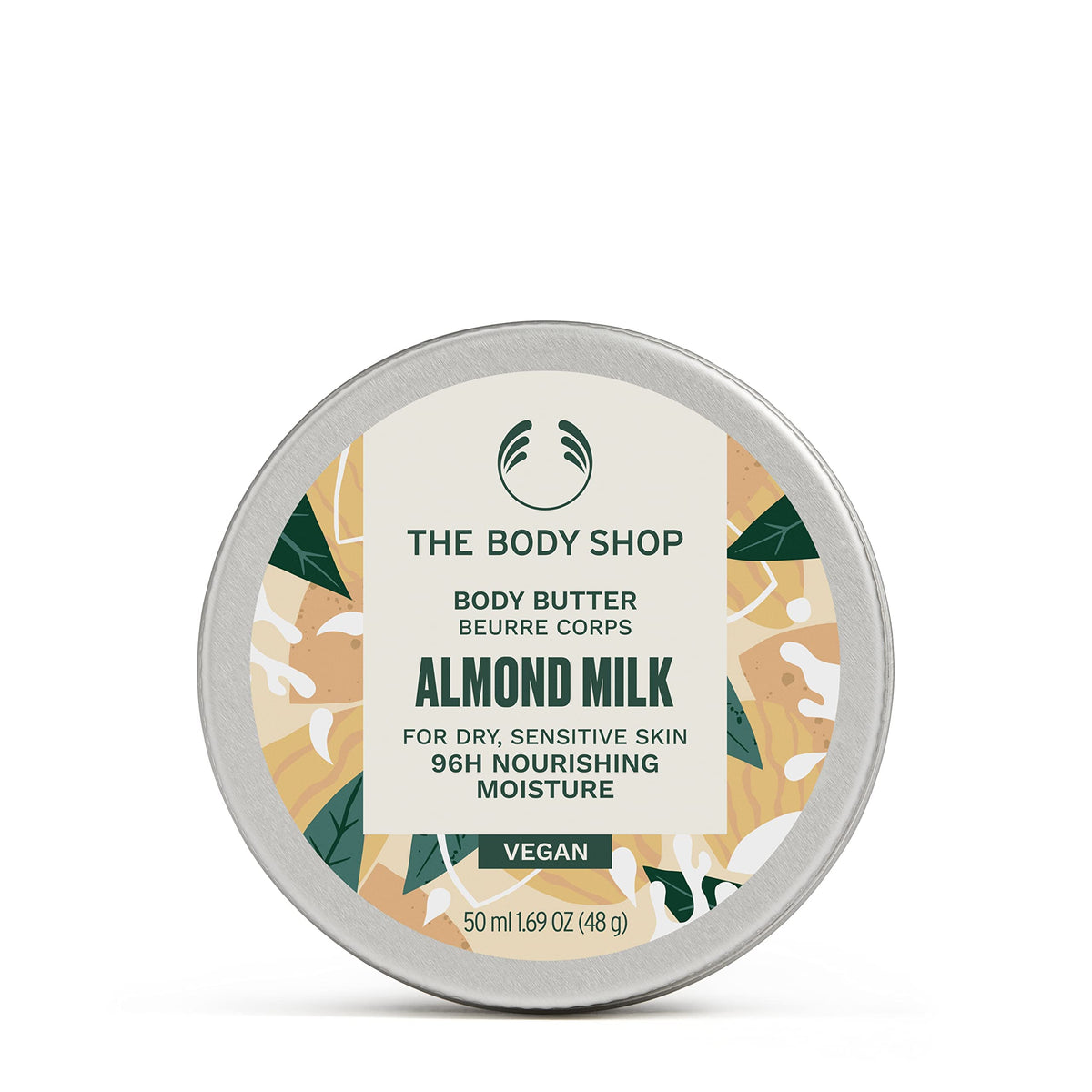 The Body Shop Almond Milk Body Butter - Vegan Hydrating Skincare For Dry Skin, 1.7 Oz