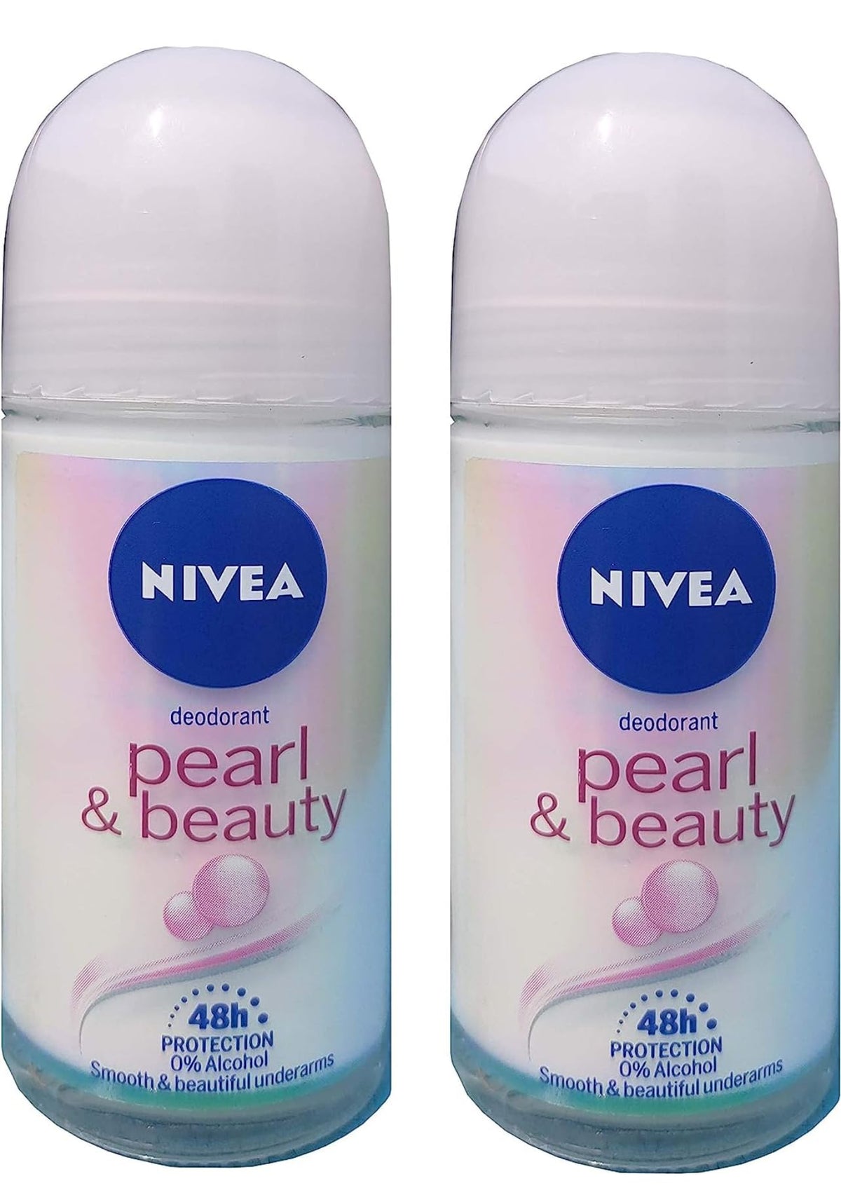 Nivea Pearl Beauty Roll On Deodorant For Women, 50Ml, Pack Of 2 - Long-Lasting Freshness